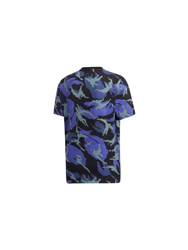 Футболка ub gfx t aop спортивные камуфляжные с коротким рукавом Adidas — изображение 2 из 4, синий