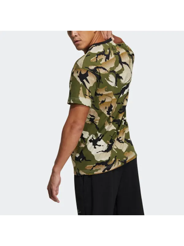 Футболка ub gfx t aop спортивные стильные камуфляжные с коротким рукавом Adidas — изображение 4 из 4, желтый