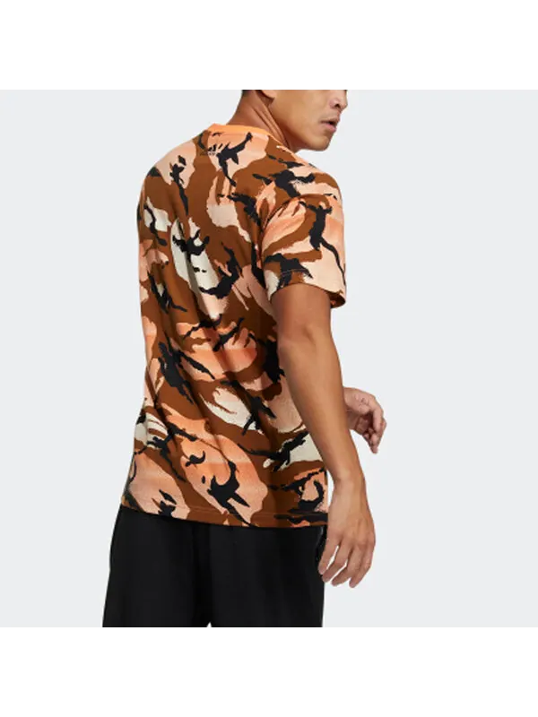 Футболка ub gfx t aop спортивные камуфляжные с коротким рукавом Adidas — изображение 4 из 4, оранжевый