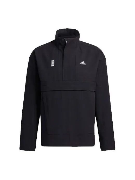 Куртка adidas Wj Anorak Series Casual Sports Woven Stand Collar Jacket Black — изображение 1 из 4, черный