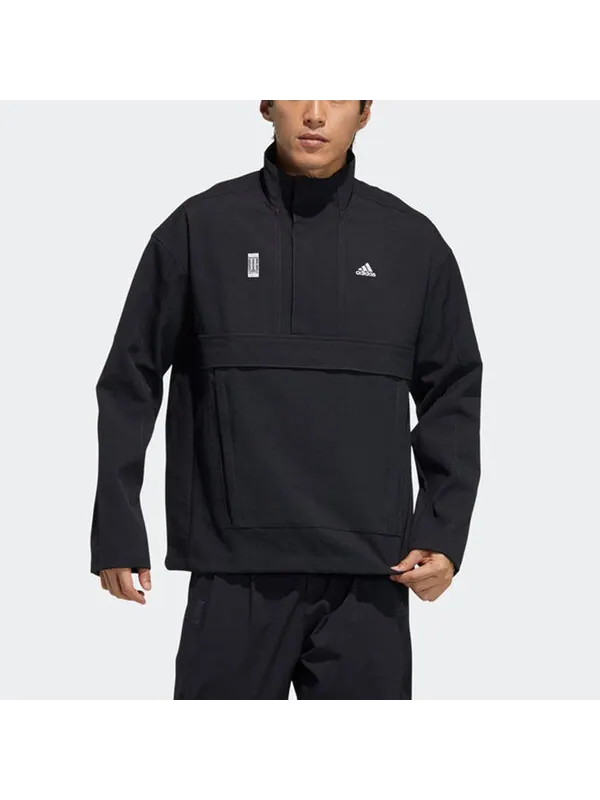 Куртка adidas Wj Anorak Series Casual Sports Woven Stand Collar Jacket Black — изображение 4 из 4, черный