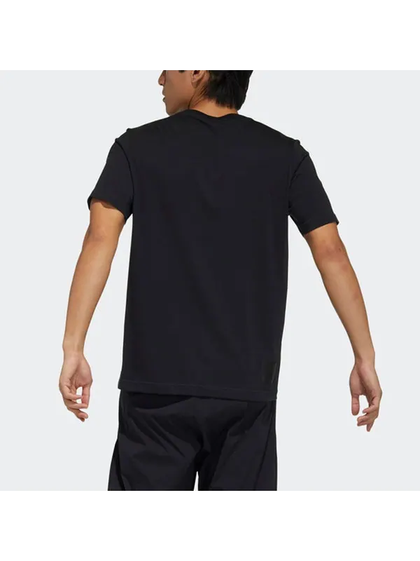 Футболка wj t gfx series printing athleisure casual sports round neck short sleeve black Adidas — изображение 4 из 4, черный