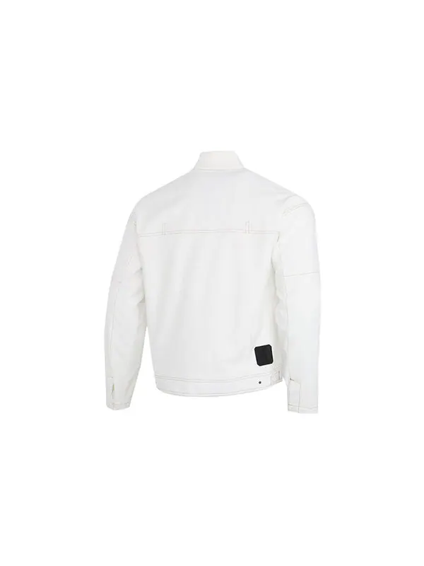Куртка adidas Wj Jkt Denim Series Casual Sports Woven Jacket White — изображение 2 из 4, белый