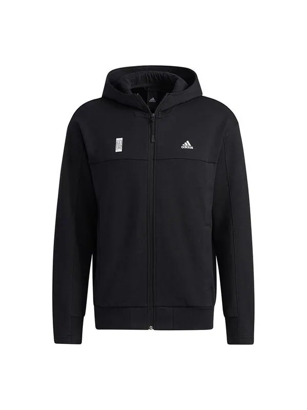 Куртка adidas Wj Htt Series Athleisure Casual Sports Hooded Jacket Black — изображение 1 из 4, черный