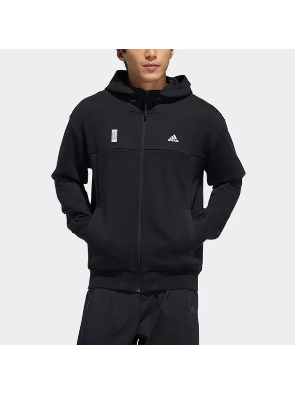 Куртка adidas Wj Htt Series Athleisure Casual Sports Hooded Jacket Black — изображение 2 из 4, черный