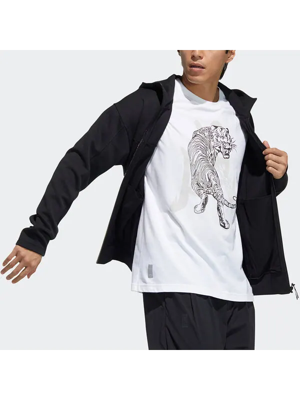 Куртка adidas Wj Htt Series Athleisure Casual Sports Hooded Jacket Black — изображение 4 из 4, черный