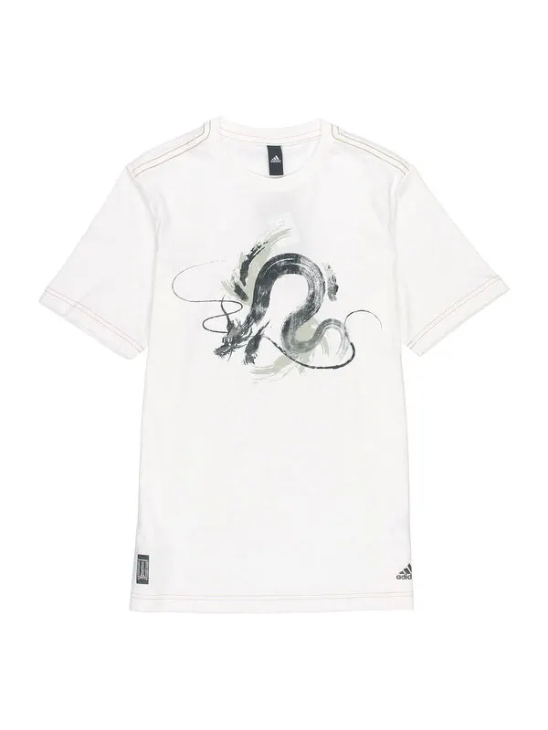 Футболка adidas Series WJ T GFX Printing Training Sports Short Sleeve White — изображение 1 из 4, белый