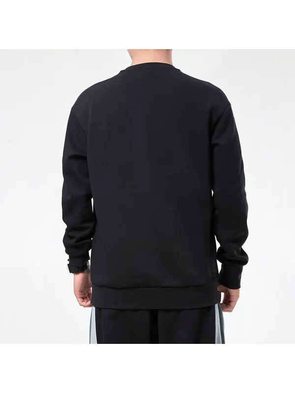 Толстовка adidas Wj Swt Logo Printing Sports Round Neck Pullover Black — изображение 4 из 4, черный