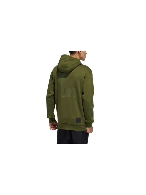 Толстовка adidas Wj Swt Hood Casual Sports hooded Pullover Green — изображение 2 из 3, зеленый