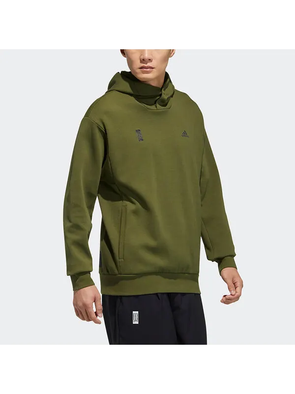 Толстовка adidas Wj Swt Hood Casual Sports hooded Pullover Green — изображение 3 из 3, зеленый