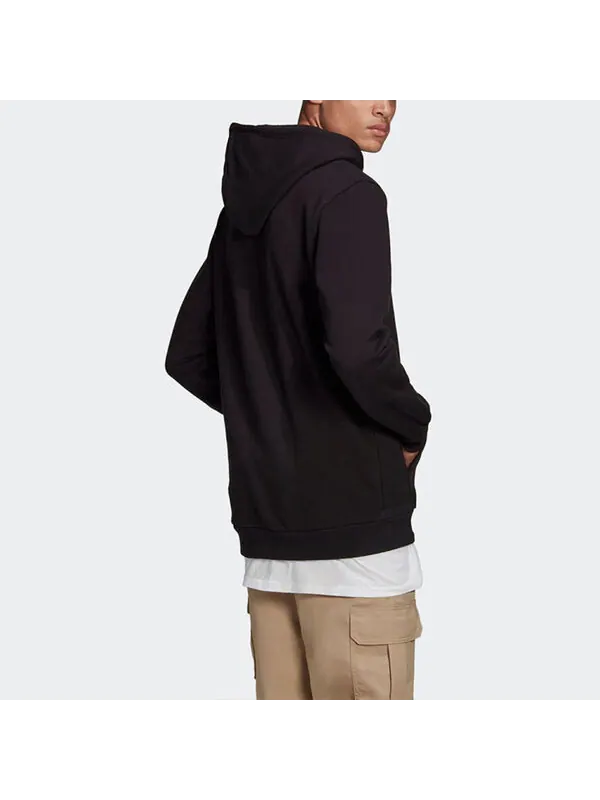 Толстовка adidas originals Casual Sports Gold hooded Pullover Black — изображение 4 из 4, черный