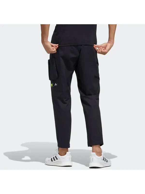 Повседневные брюки th pnt twl cstm плетеные спортивные длинные брюки Adidas — изображение 2 из 3, черный