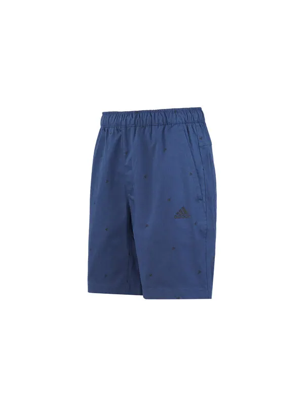 Шорты fi short aop logo printing athleisure casual sports shorts navy blue Adidas — изображение 2 из 4, темно-синий