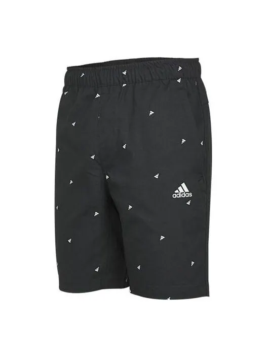 Шорты fi short aop logo printing athleisure casual sports shorts black Adidas — изображение 1 из 4, черный
