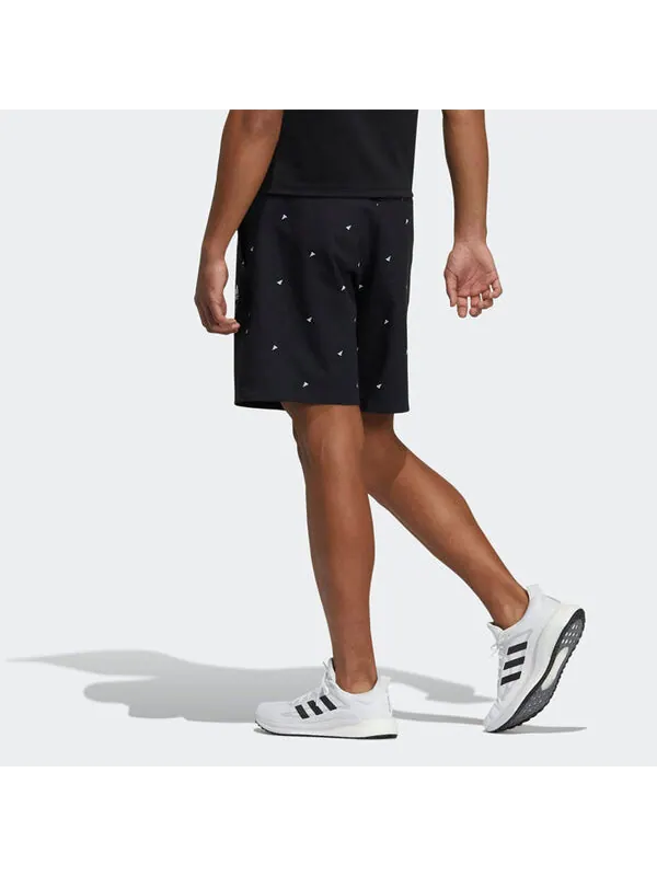Шорты fi short aop logo printing athleisure casual sports shorts black Adidas — изображение 4 из 4, черный