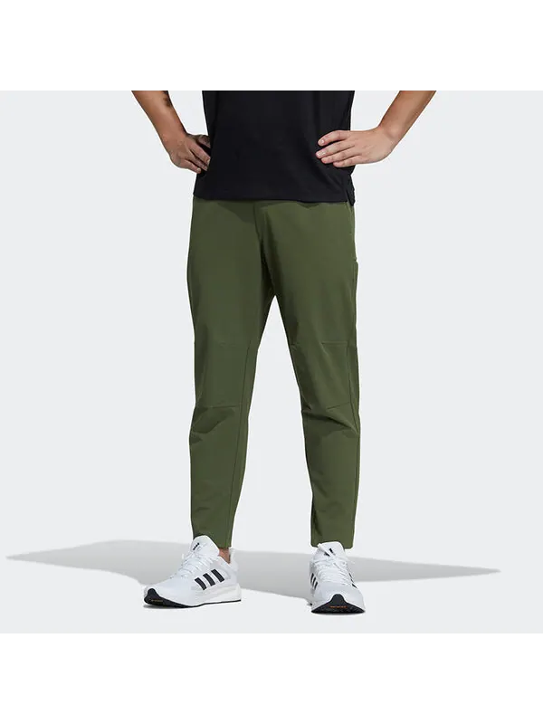 Спортивные штаны adidas Th Pnt Wv Funct Running Sports Woven Long Pants Green — изображение 2 из 4, зеленый