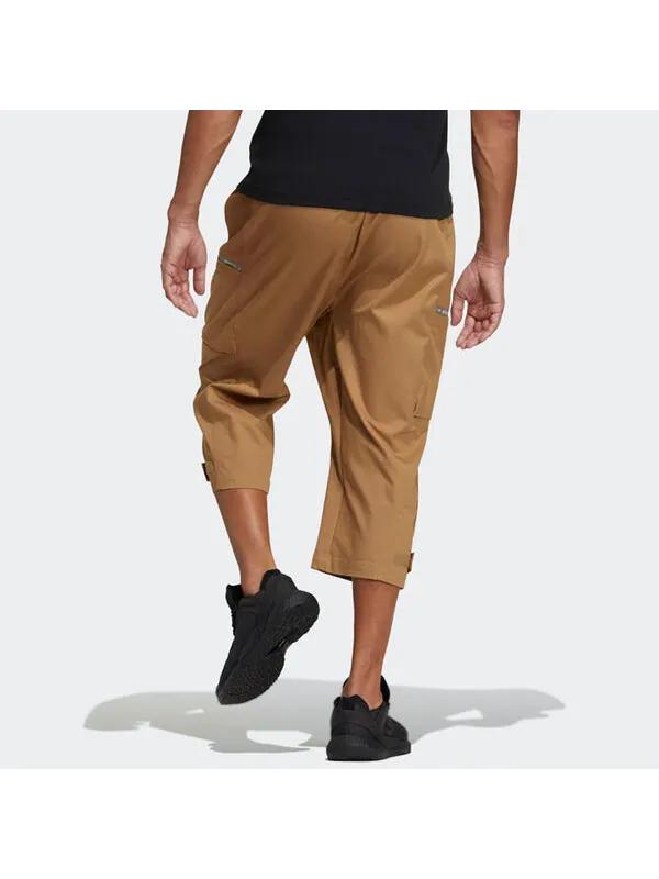 Спортивные штаны adidas Th 34pnt Wv Ext Sports Stylish Cropped Pants Yellow — изображение 3 из 4, желтый