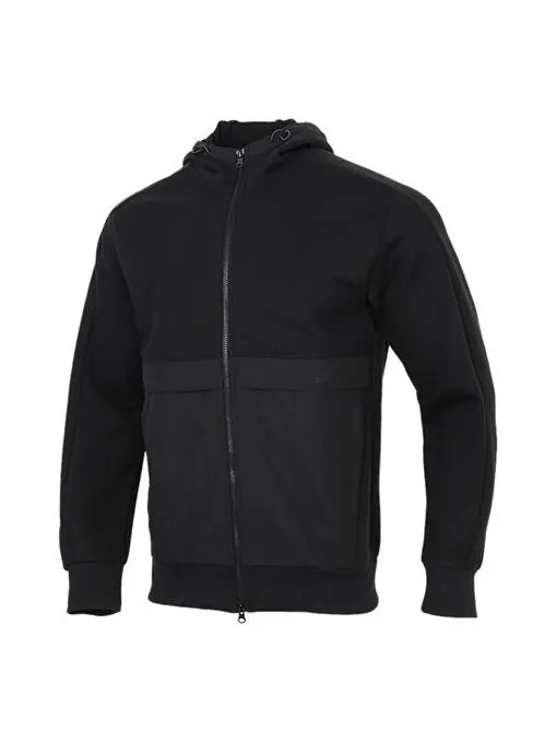 Куртка adidas Th Jkt Kn Fabmx Splicing Big Pocket Hooded Jacket Black — изображение 1 из 4, черный
