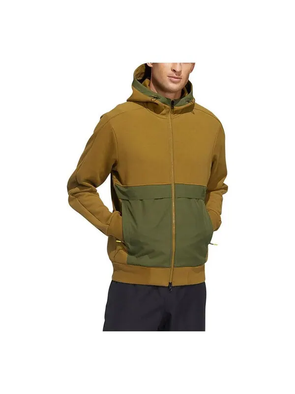 Куртка adidas Th Jkt Kn Fabmx Solid Color Casual Sports Hooded Jacket Brown — изображение 1 из 3, коричневый