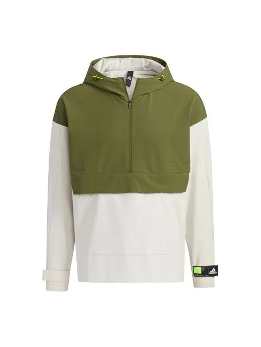 Куртка adidas Th Jacket Woven Anorak Green/White — изображение 1 из 4, коричневый