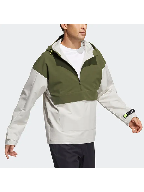 Куртка adidas Th Jacket Woven Anorak Green/White — изображение 4 из 4, коричневый