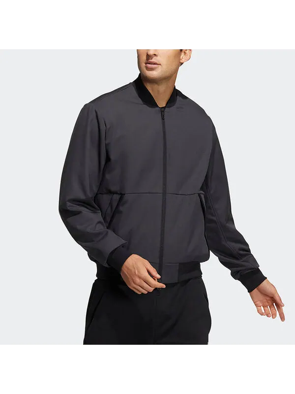 Куртка adidas Fi Jkt Wv Bomb Logo Printing Fleece Lined Stay Warm Sports Jacket Black — изображение 3 из 4, черный