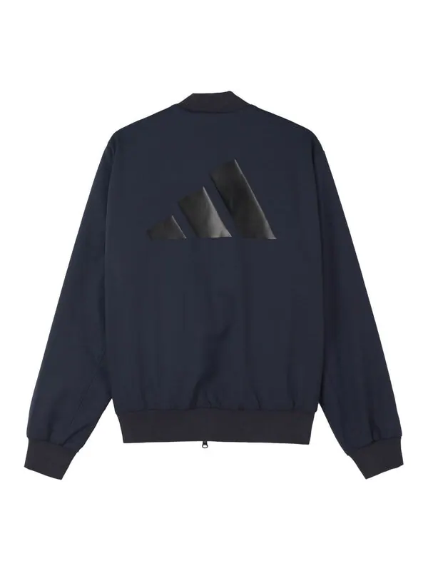 Куртка adidas Fi Woven Bomb Logo Jacket Navy — изображение 1 из 4, синий