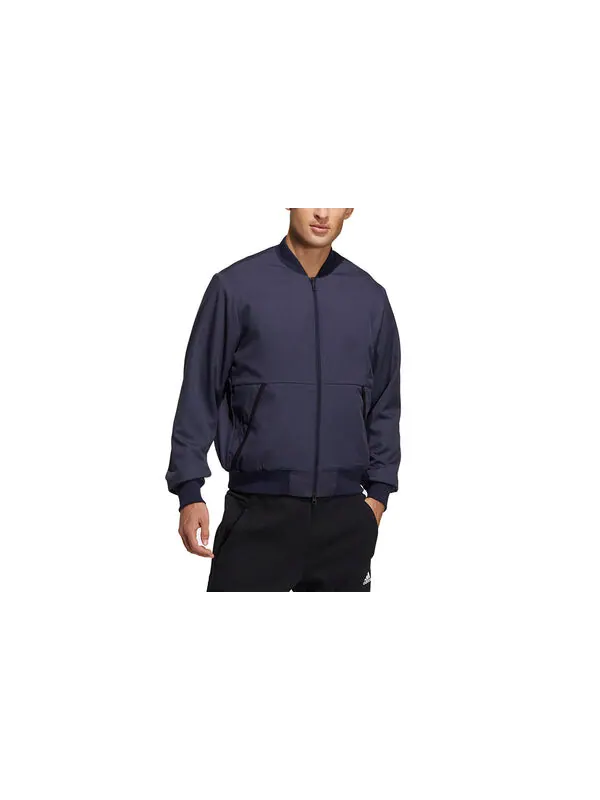 Куртка adidas Fi Woven Bomb Logo Jacket Navy — изображение 4 из 4, синий