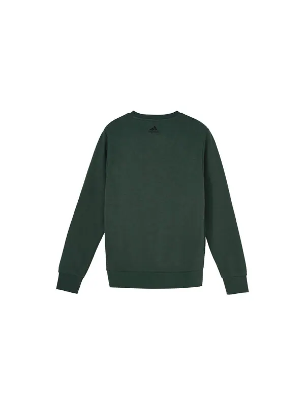 Толстовка adidas Fi Swt Ft Bos Casual Sports Round Neck Pullover Green — изображение 2 из 4, зеленый