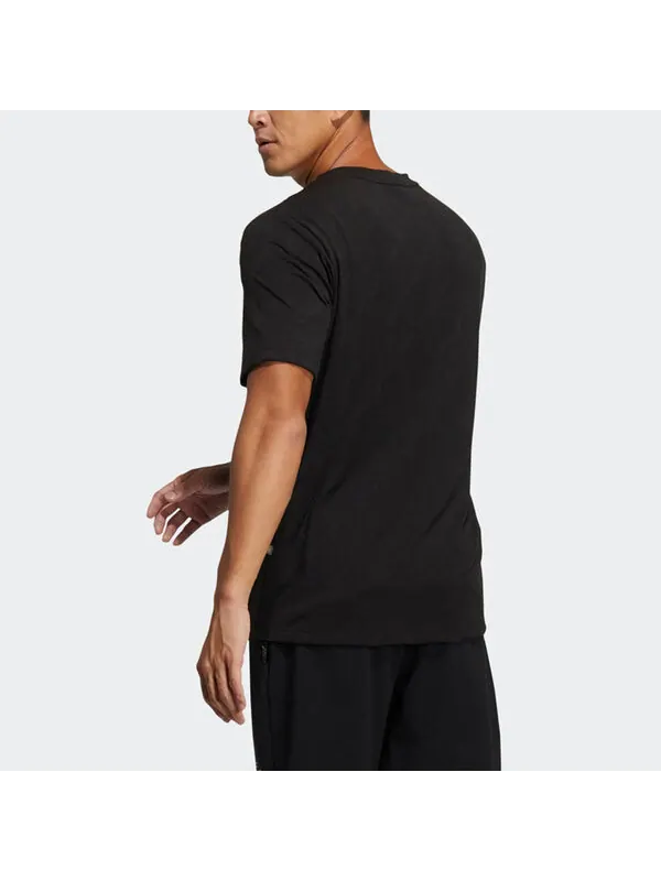 Футболка th tee techjaq повседневные спортивные дышащие короткие рукава Adidas — изображение 3 из 4, черный