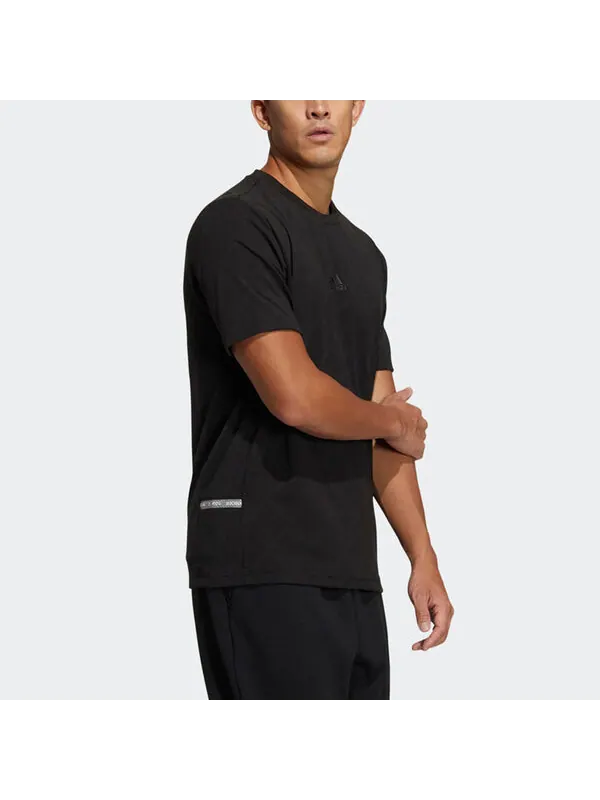 Футболка th tee techjaq повседневные спортивные дышащие короткие рукава Adidas — изображение 4 из 4, черный
