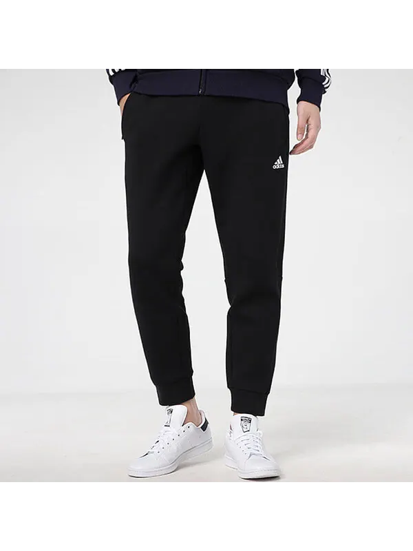 Брюки adidas Casual Sports Training logo Bundle Feet Long Pants Black — изображение 4 из 4, черный