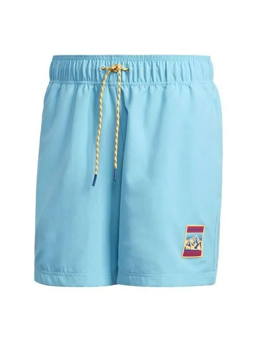 Шорты originals printing causual sports ventilate short pant male blue Adidas — изображение 1 из 4, светлый синий