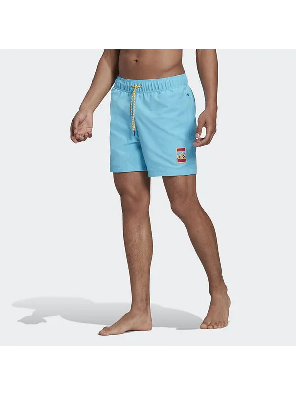 Шорты originals printing causual sports ventilate short pant male blue Adidas — изображение 3 из 4, светлый синий