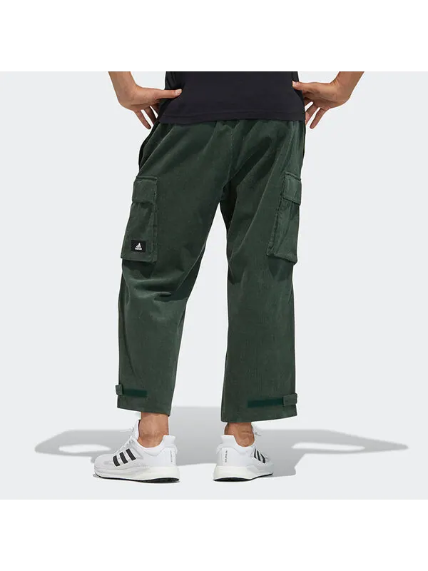 Спортивные штаны adidas Ub Pnt Cdr Sports Cargo Pocket corduroy Long Pants Green — изображение 3 из 4, зеленый
