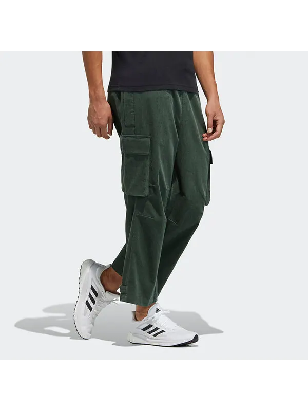 Спортивные штаны adidas Ub Pnt Cdr Sports Cargo Pocket corduroy Long Pants Green — изображение 4 из 4, зеленый