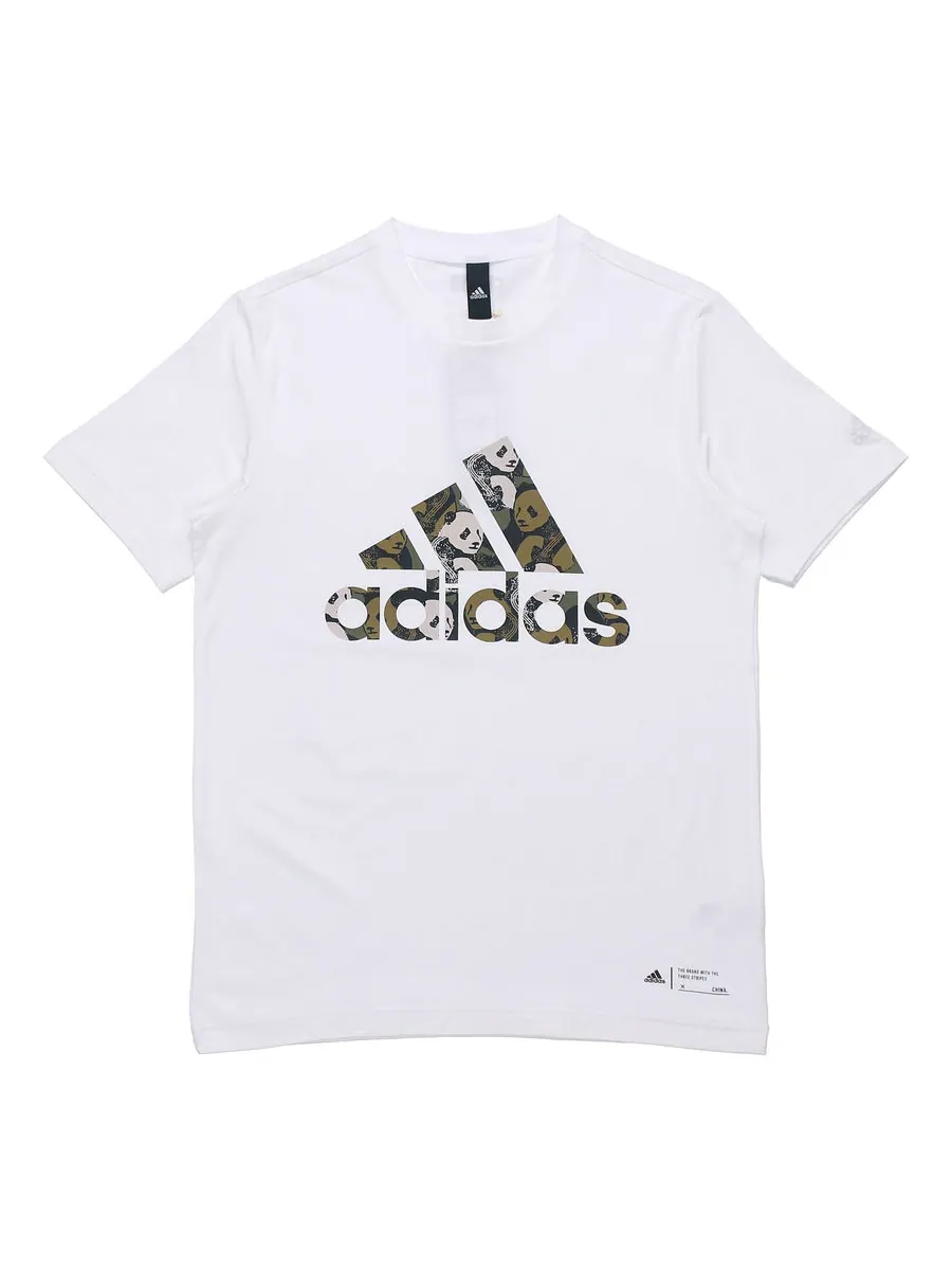 Футболка adidas China Tee M Panda Crew Neck Sports Short Sleeve White — изображение 1 из 5, белый