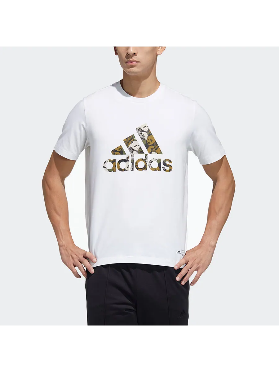 Футболка adidas China Tee M Panda Crew Neck Sports Short Sleeve White — изображение 3 из 5, белый