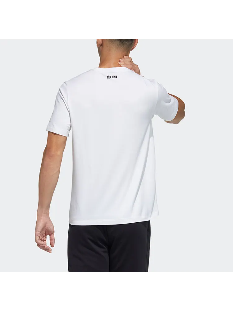 Футболка adidas China Tee M Panda Crew Neck Sports Short Sleeve White — изображение 4 из 5, белый