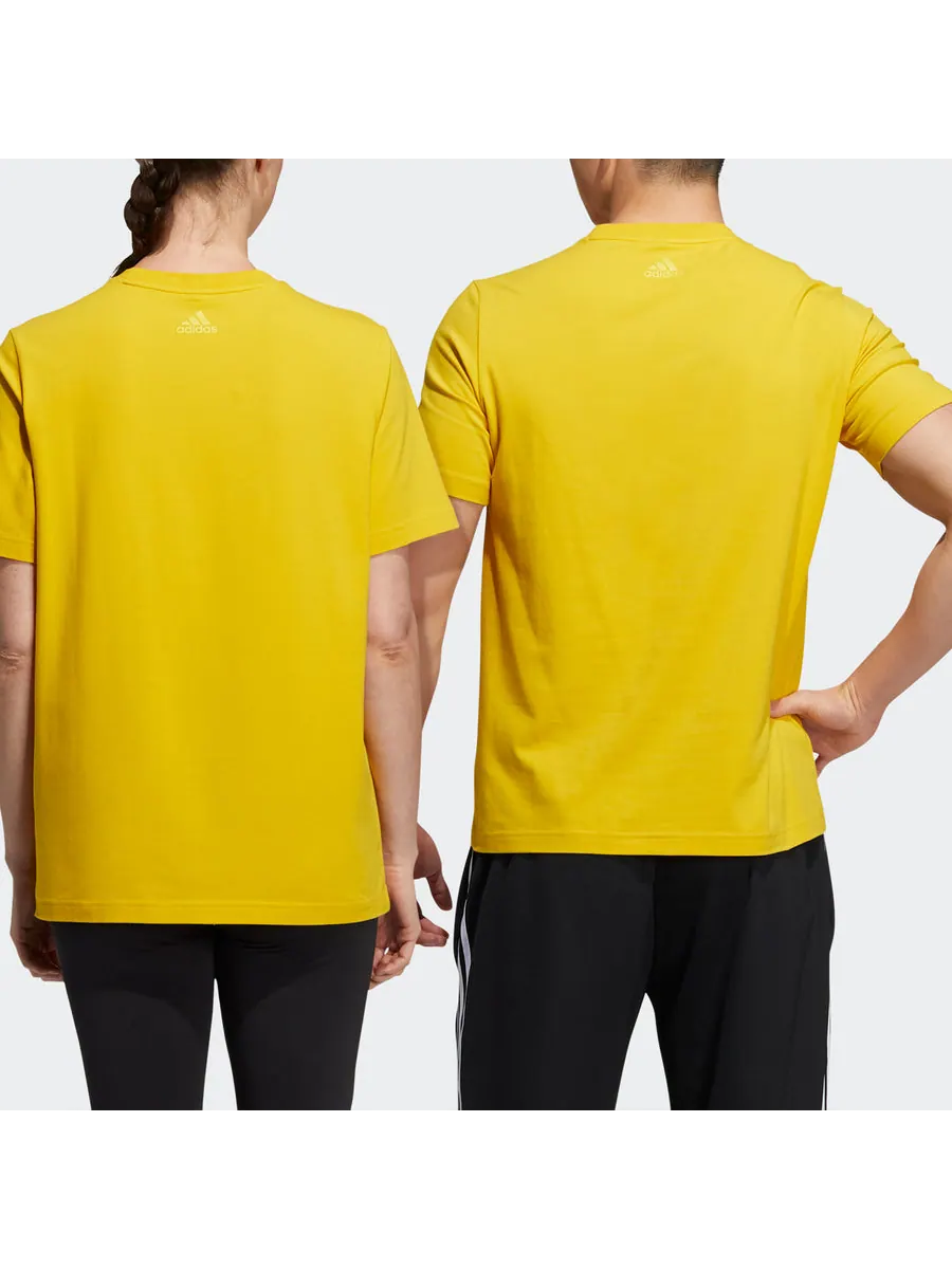 Футболка adidas China Tee Casual Sports Round Neck Short Sleeve Couple Style Yellow — изображение 3 из 5, желтый
