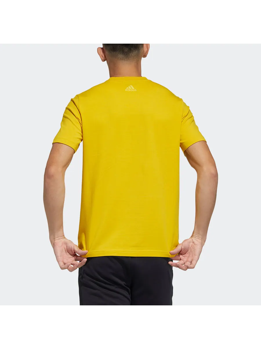 Футболка adidas China Tee Casual Sports Round Neck Short Sleeve Couple Style Yellow — изображение 5 из 5, желтый