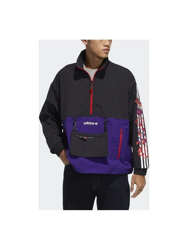 Куртка adidas originals Cny Hz Wb Jacket For Men Black — изображение 1 из 3, черный/фиолетовый