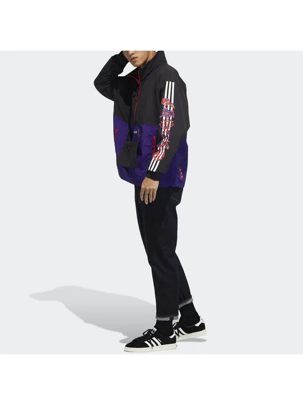 Куртка adidas originals Cny Hz Wb Jacket For Men Black — изображение 3 из 3, черный/фиолетовый