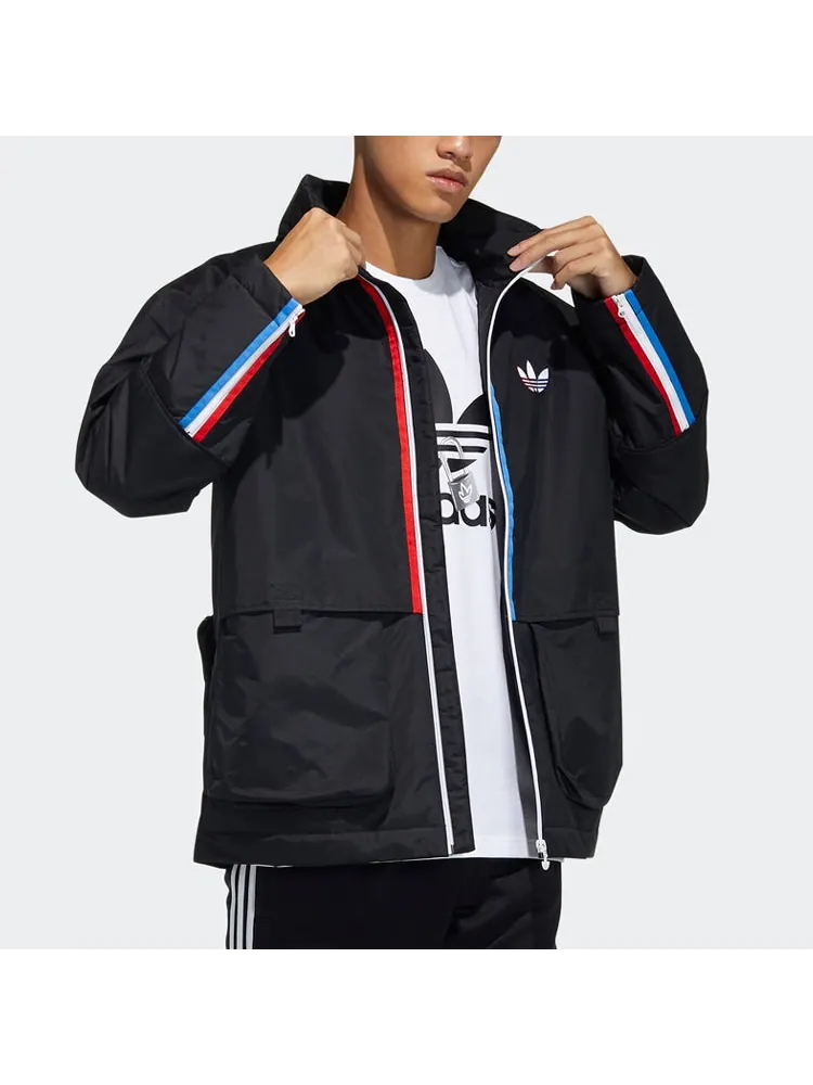 Куртка adidas Adicolor Jacket 'Black' — изображение 3 из 3, черный