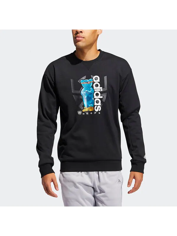 Толстовка adidas Don Candy Crew Basketball Sports Hooded SweaterMen Black — изображение 3 из 4, черный