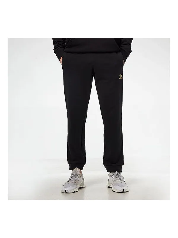 Спортивные штаны adidas originals Trefoil Pant Casual Bundle Feet Long Knit Sports Pants Black — изображение 1 из 3, черный