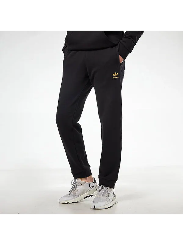 Спортивные штаны adidas originals Trefoil Pant Casual Bundle Feet Long Knit Sports Pants Black — изображение 3 из 3, черный