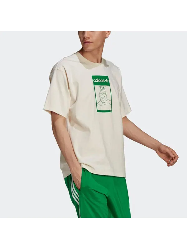 Футболка originals x marvel hulk унисекс Adidas — изображение 4 из 4, белый