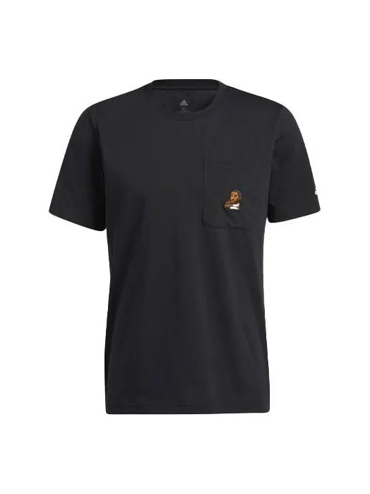 Футболка dame avatar pkt lillard basketball sports pocket loose round neck short sleeve black Adidas — изображение 1 из 4