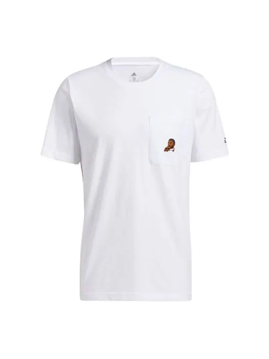 Футболка dame avatar pkt lillard basketball sports pocket loose round neck short sleeve white Adidas — изображение 1 из 4